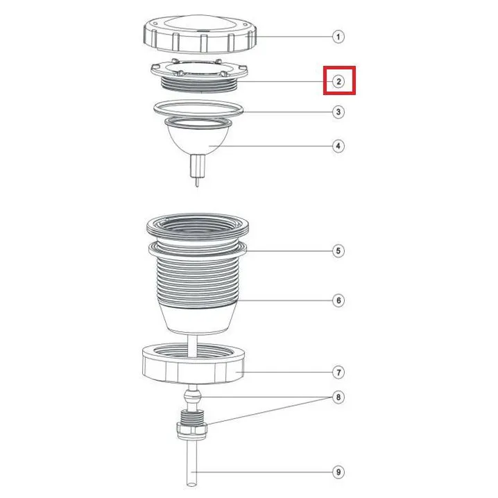 Притискна гайка лампи для прожектора Aquaviva LED/UL-P50 Lights