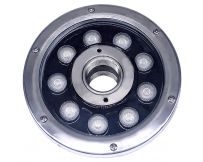 Прожектор для фонтану c ВР 38 мм Aquaviva (9LED 9 Вт 12/24 В) RGB