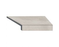 Кутовий Г-подібний елемент бортової плитки Aquaviva Patio Soft Grey, 600x345x50(20) мм (правий/45°)