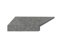 Кутовий Г-подібний елемент бортової плитки Aquaviva Stellar Grey, 600x345x50(20) мм (лівий/45°)