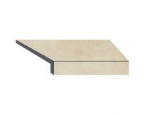 Кутовий Г-подібний елемент бортової плитки Aquaviva Patio Beige, 600x345x50(20) мм (правий/45°)