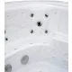 Переливний СПА-басейн Aquajoy Serenity (250х230х96 см), сріблясто-білий мармур, чорний корпус