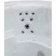Переливний СПА-басейн Aquajoy Serenity (250х230х96 см), сріблясто-білий мармур, чорний корпус
