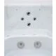 Переливний СПА-басейн Aquajoy Serenity (250х230х96 см), сріблясто-білий мармур, чорний корпус