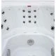 Переливний СПА-басейн Aquajoy Serenity (250х230х96 см), сріблясто-білий мармур, чорний корпус