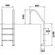 Сходи для басейну Flexinox Standard Nero (4 сходинки) Black, AISI-316L