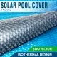 Солярне покриття Aquaviva Platinum Bubbles 500 мкм, ширина 4 м (50 пог. м), срібний/блакитний