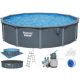 Збірний басейн Bestway Hydrium 561CS (549х132 см) з пісочним фільтром, драбиною та тентом