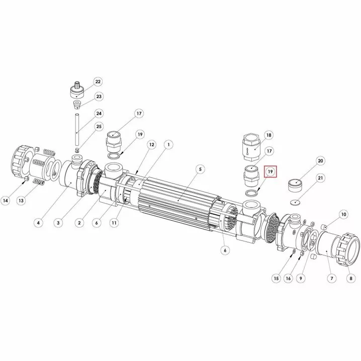 Ущільнювальне кільце муфти теплообмінника Elecro Z-IM-HE-NS під контур опалення
