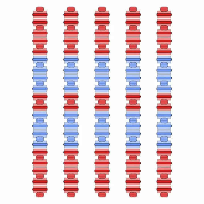 Розділювач доріжки Hayward Big Red/Blue, AISI 316, 25 м