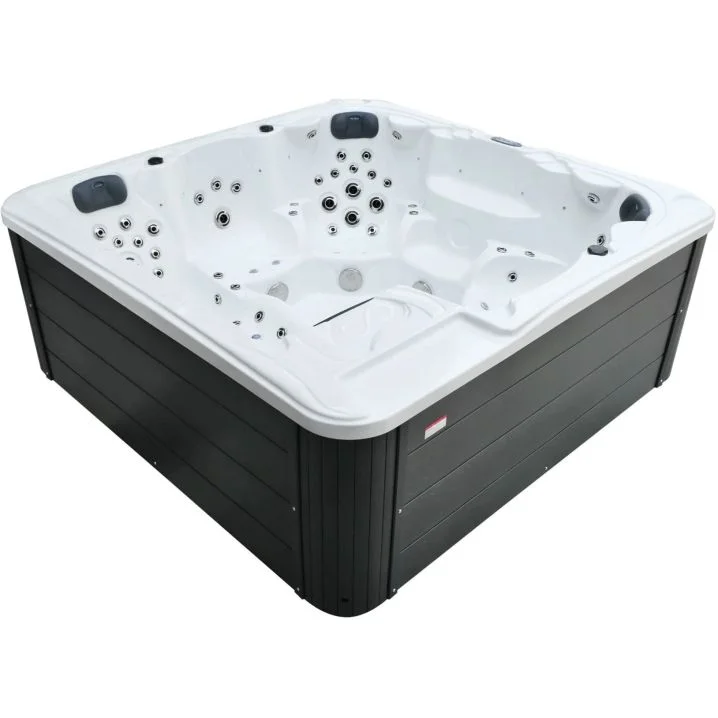 СПА-басейн Aquajoy Borneo (230х230х96 см), Сріблясто-білий мармур
