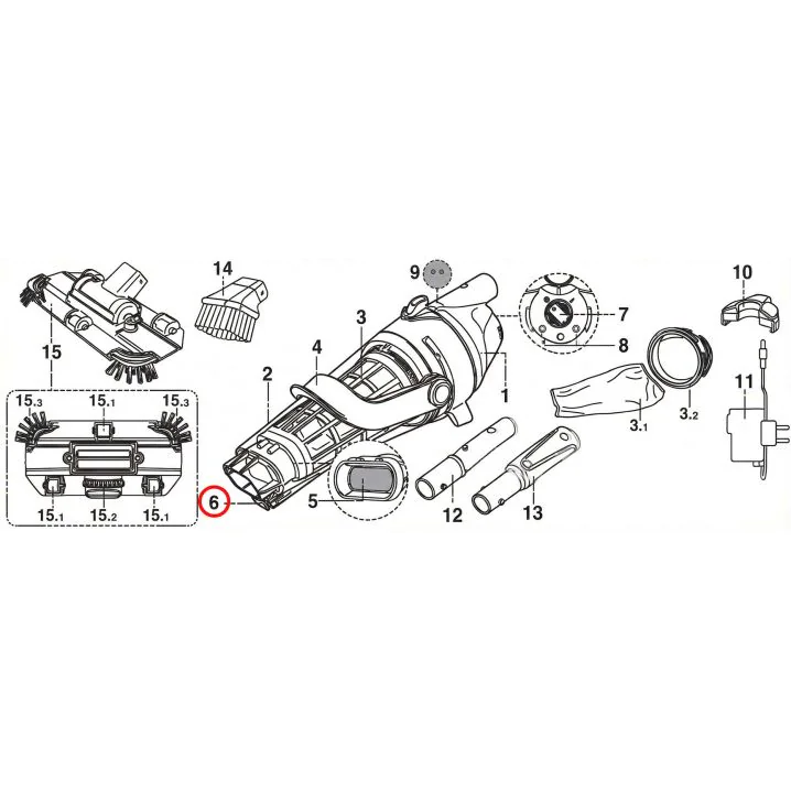 Зливний клапан на колбу Kokido для пилососа Voltera 56