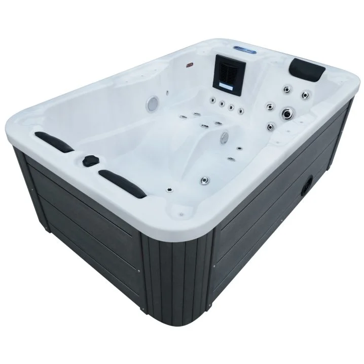 СПА-басейн Aquajoy Alicante (205х130х70 см), Сріблясто-білий мармур