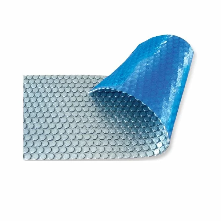 Солярне покриття Aquaviva Platinum Bubbles 500 мкм, ширина 6 м (30 пог. м), срібний/блакитний