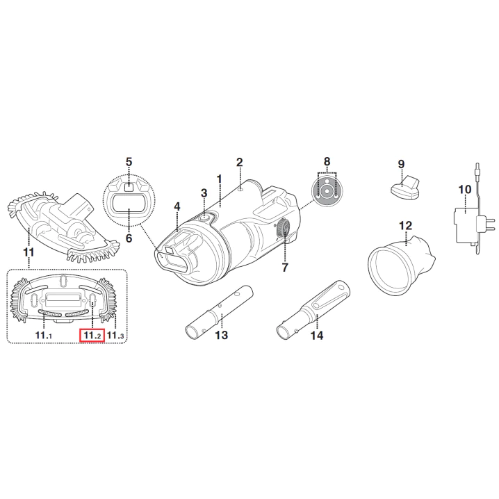 Набір із 3 коліс Kokido для пилососа Telsa EV30 (EV30-ASM07/GRY)