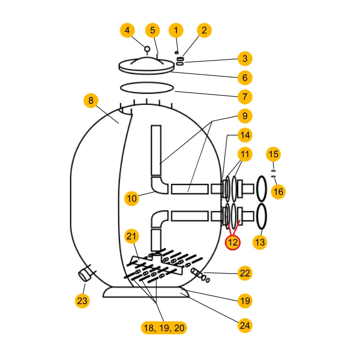 Адаптер із зовнішнім різьбленням з ПВХ для фільтра Aquaviva AP