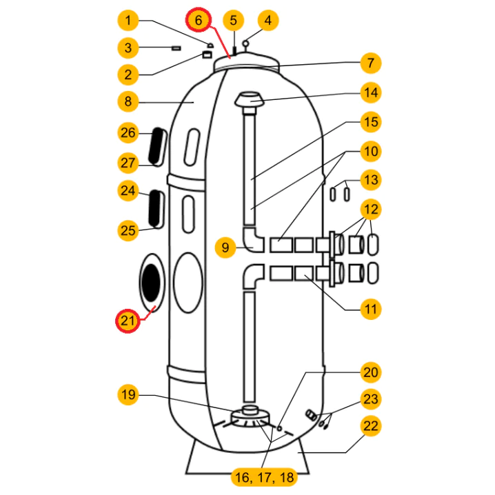Кришка фільтра Aquaviva AP 450-930 мм