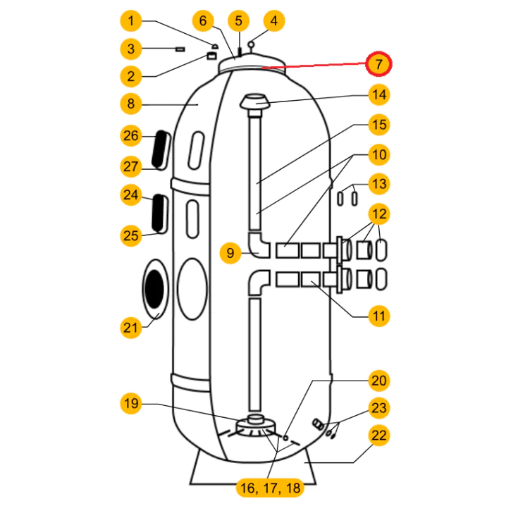 Прокладка кришки фільтра Aquaviva AP 450-930 мм